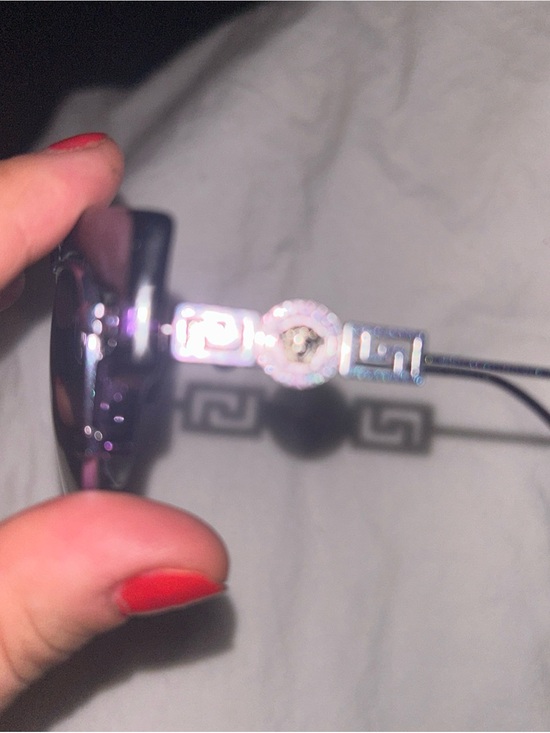 Vintage Versace Sunglasses Mod 2154 Purple Medusa Greek Key Metal Plastic Luxury main image 6